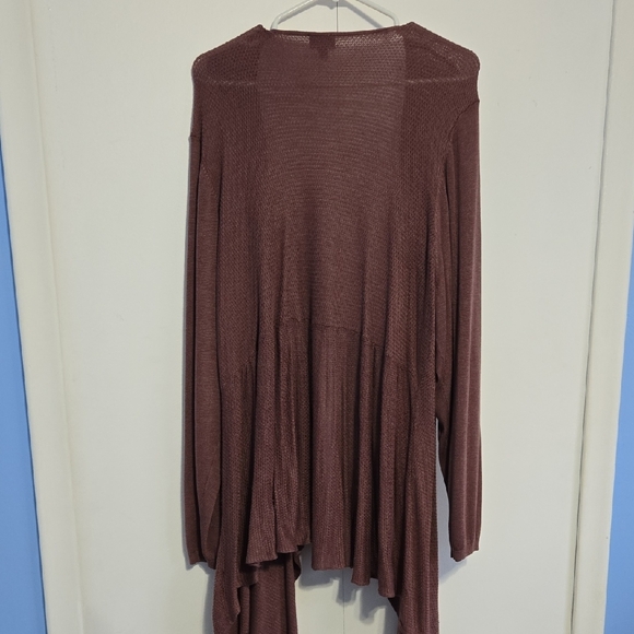 Torrid Women's Mauve Open Sweater - Picture 5 of 5